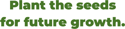 Plant the seeds for future growth.