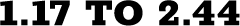 1.17 to 2.44