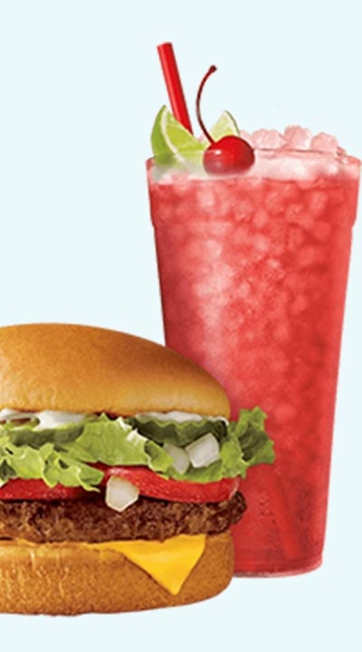 SONIC burger and drink